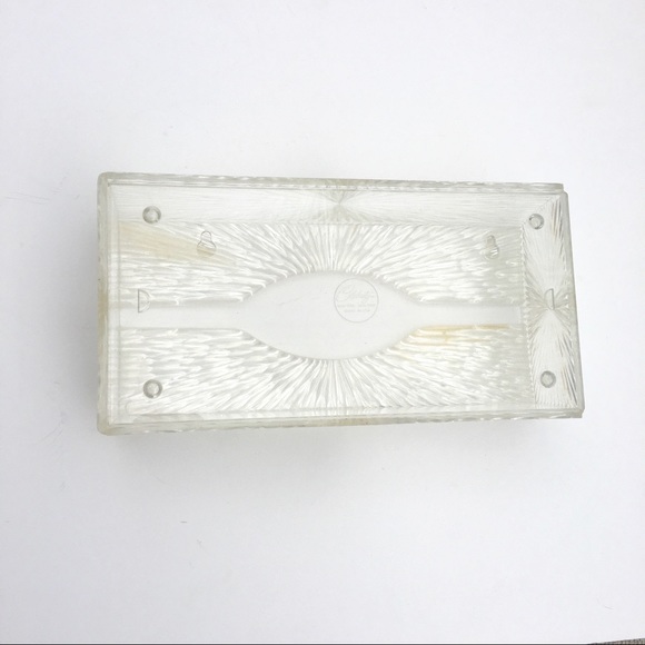 Vintage Celebrity Inc Tissue Box OS Clear Starburst Acrylic MCM Retro - Picture 8 of 11